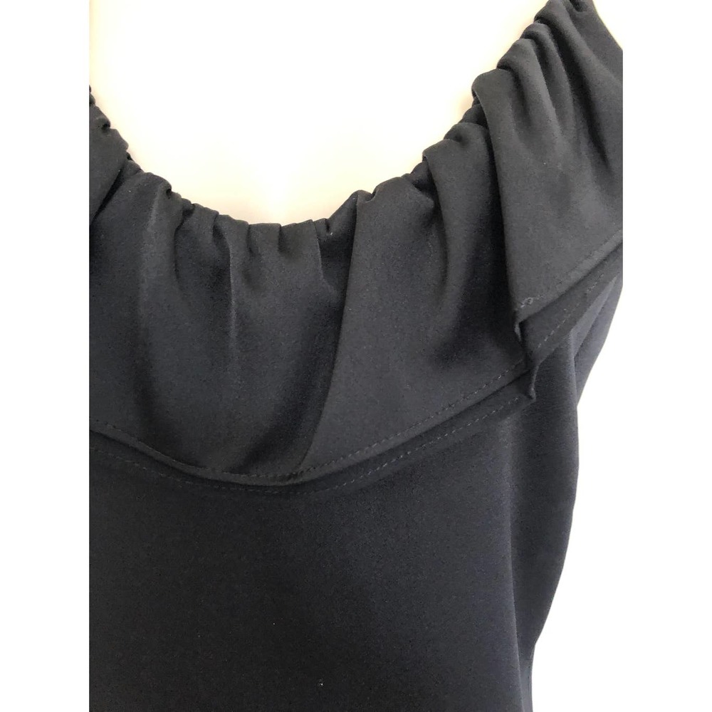 NWT BCBG SZ: 2, Satin Feel Black Slip Dress - Picture 6 of 11